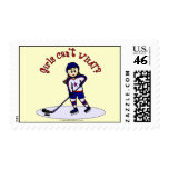 Light Girls Hockey Player Stamp