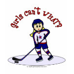 Light Girls Hockey Player Shirts