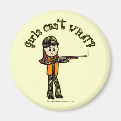 Light Girls Hunting Fridge Magnet