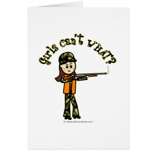Light Girls Hunting Greeting Cards