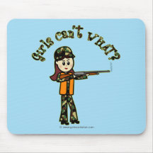Light Girls Hunting Mouse Pad