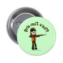 Light Girls Hunting Pinback Buttons