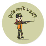Light Girls Hunting Round Sticker