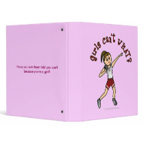 Light Girls Shot Put in Red Uniform Vinyl Binder