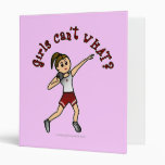 Light Girls Shot Put in Red Uniform Vinyl Binder