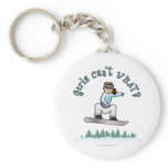 Light Girls Snowboarding Keychains