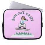 Light Girls Snowboarding Laptop Sleeves