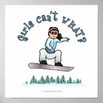 Light Girls Snowboarding posters