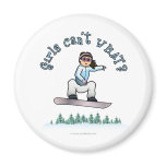 Light Girls Snowboarding Refrigerator Magnet