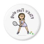 Light Girls Tennis Player Fridge Magnets