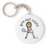 Light Girls Tennis Player Keychains