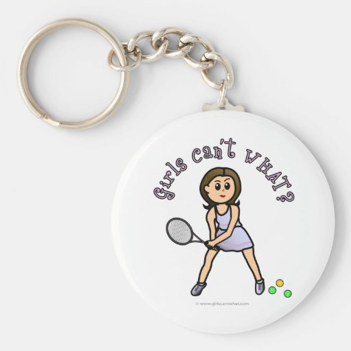 Light Girls Tennis Player Keychains