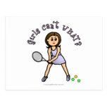 Light Girls Tennis Player Post Card