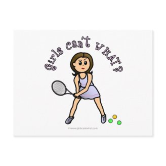 Light Girls Tennis Player Post Card