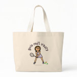 Light Girls Tennis Player Tote Bag