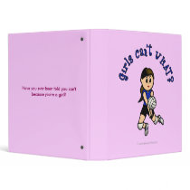Light Girls Volleyball in Blue Uniform 3 Ring Binders