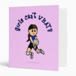 Light Girls Volleyball in Blue Uniform 3 Ring Binders