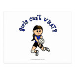 Light Girls Volleyball in Blue Uniform Postcards