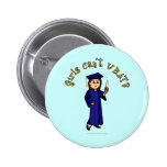 Light Graduate in Blue Button