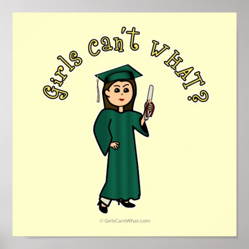 Light Graduate in Green Posters