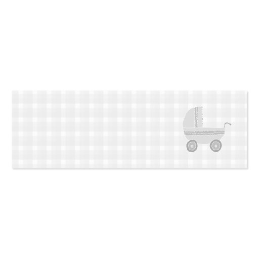 Light gray and white baby pram. business card templates (front side)