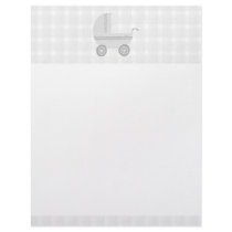 Light gray and white baby pram. letterhead design