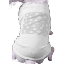 Light gray and white dotty pattern. dog tee shirt