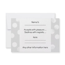 Light gray and white dotty pattern. personalized invitation