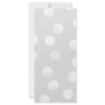 Light gray and white dotty pattern. rack card design