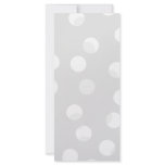 Light gray and white dotty pattern. rack card design