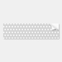 Light Gray and White Polka Dot Pattern. Bumper Stickers