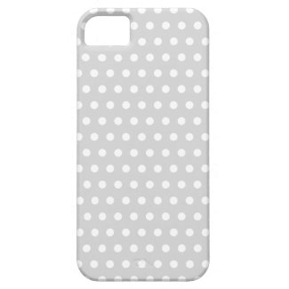 Light Gray and White Polka Dot Pattern. iPhone 5 Cases