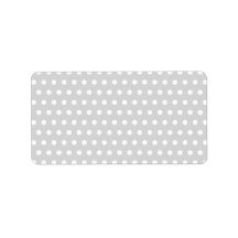 Light Gray and White Polka Dot Pattern. Address Label