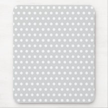 Light Gray and White Polka Dot Pattern. Mousepad