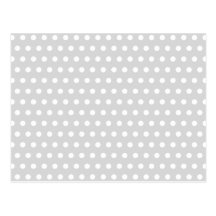 Light Gray and White Polka Dot Pattern. Postcards