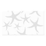 Light Gray and White Starfish Pattern. Business Card Template