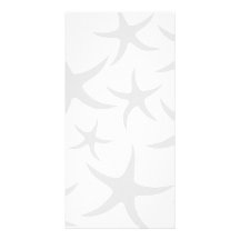 Light Gray and White Starfish Pattern. Photo Greeting Card