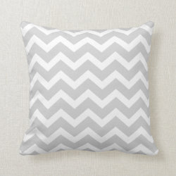 Light Gray Chevron Stripe Pillow