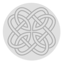 Light Gray Irish Celtic Love Knot Personal Seals Stickers