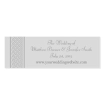 Light Gray Wedding Website Information Cards Business Card