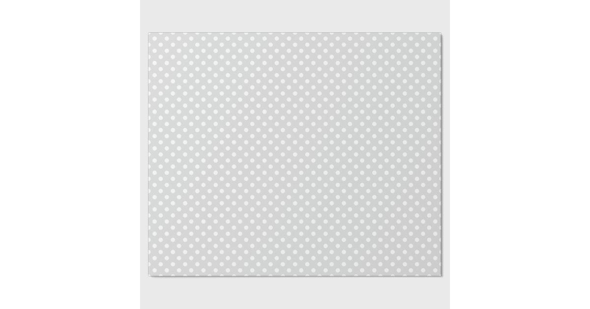 Light Gray White Large Polka Dot Pattern Wrapping Paper Zazzle