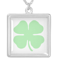 light green 4 leaf clover shamrock.png custom jewelry