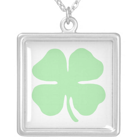 light green 4 leaf clover shamrock.png custom jewelry