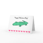 Light green alligator card