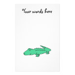 Light green alligator custom stationery