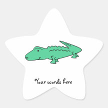 Light green alligator star stickers