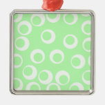 Light green and white retro pattern. christmas ornament