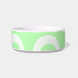 Light green and white retro pattern. cat food bowls