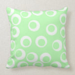 Light green and white retro pattern. throw pillows