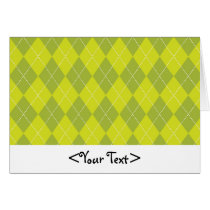 Light Green Argyle Pattern Cards